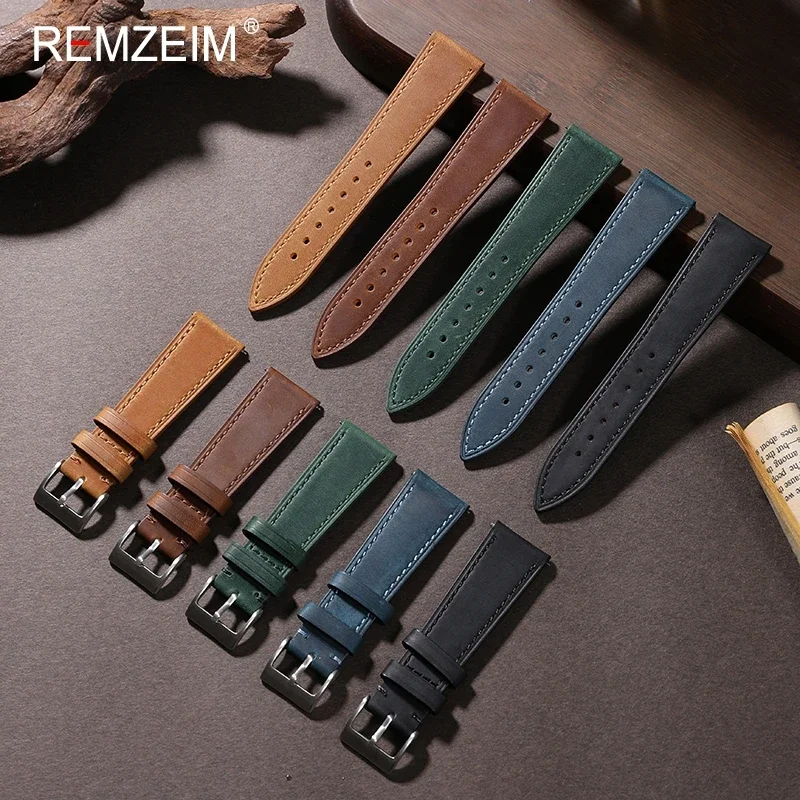 크레이지 호스 퀵릴리즈 가죽 시계 스트랩, 부드러운 레 - Suede Strap Watch 리뷰 및 가격