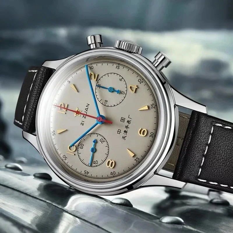 남성용 시계 1963 파일럿 자동 시계 42mm 방수  - Suede Strap Watch 리뷰 및 가격